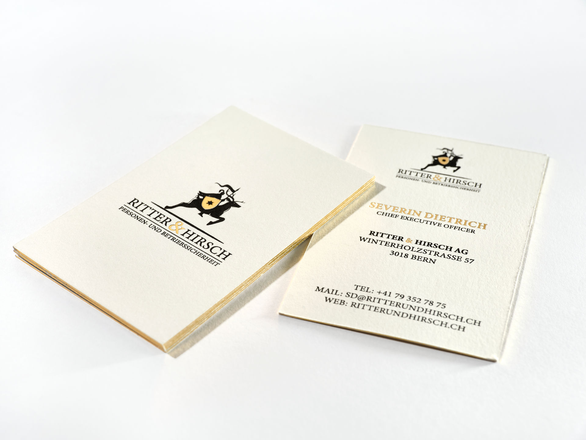 Farbschnitt mit Goldfolie